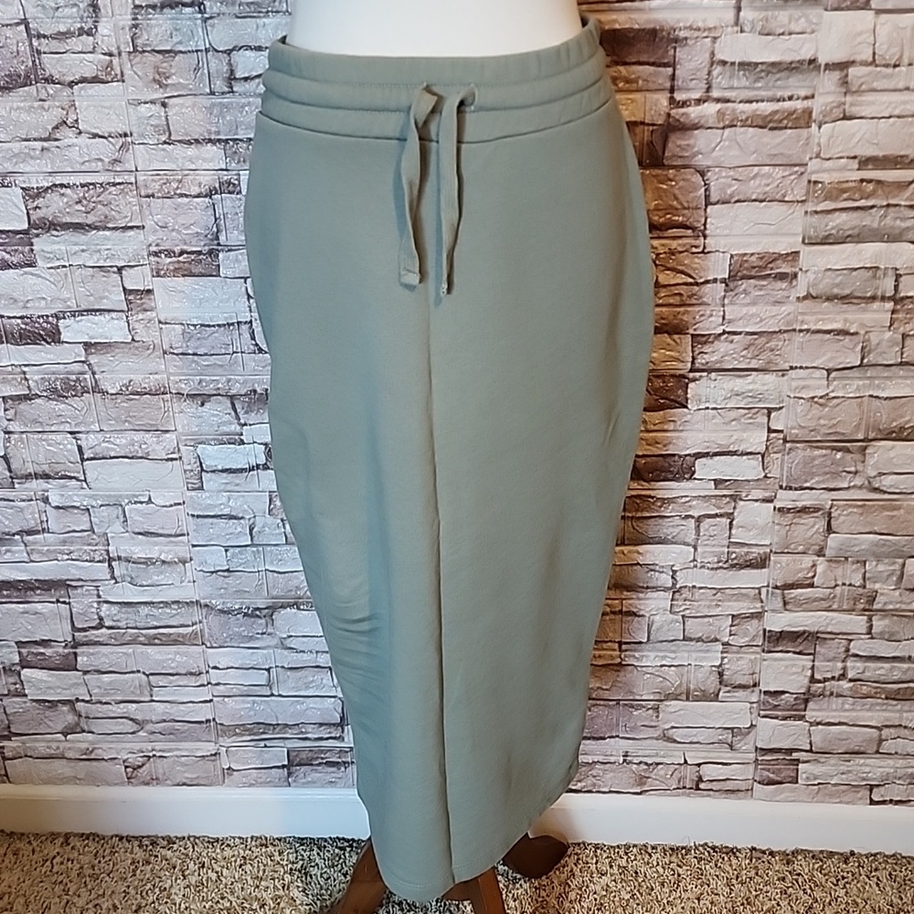 Zara Light Green Pencil Cotton  Skirt